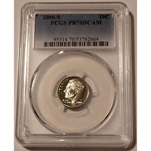 2006 S Clad Roosevelt Dime Proof PR70 DCAM PCGS